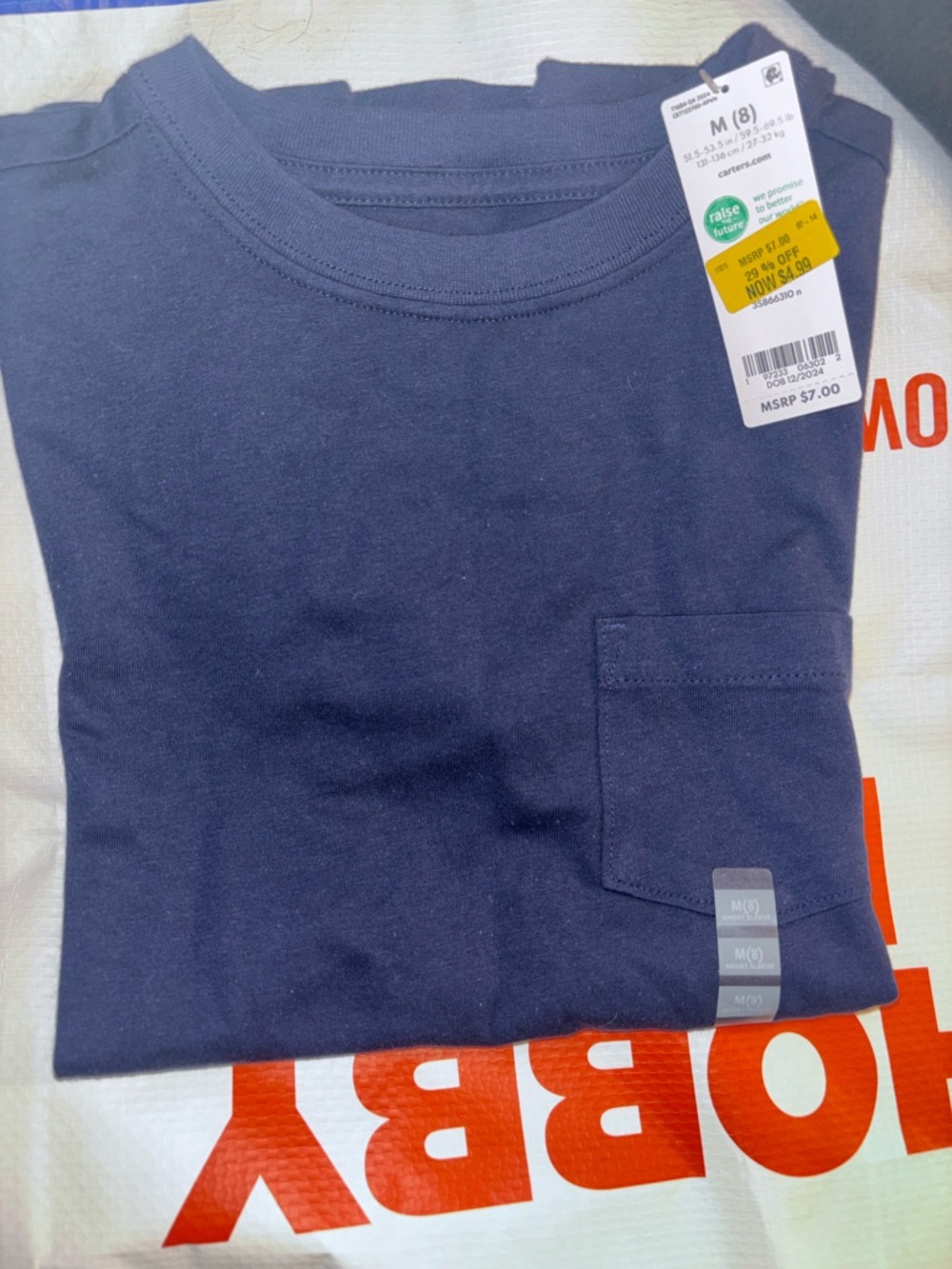 Carter's Navy Pocket Tee